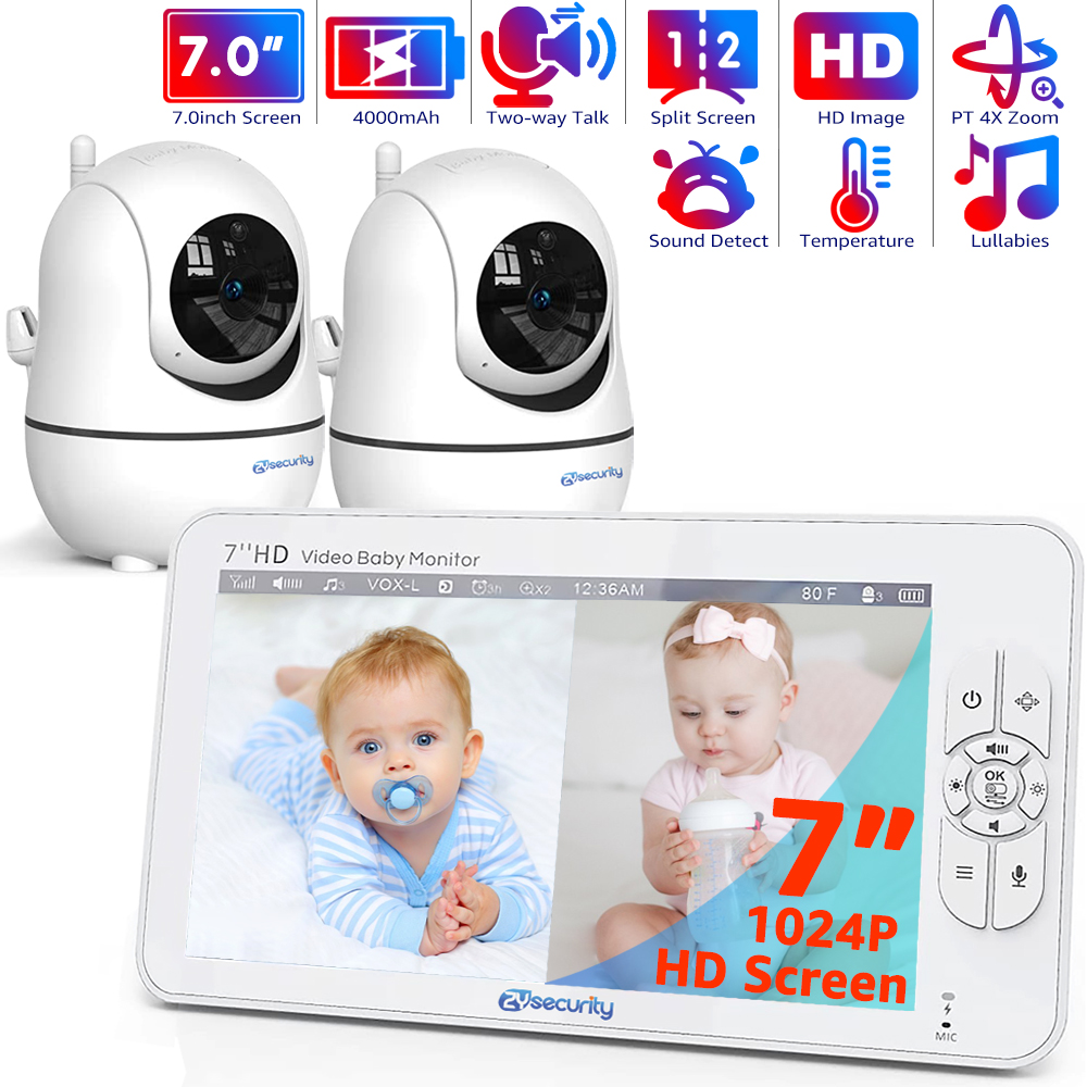 Zoom Audio Music - 7,0-calowa niania wideo HD z dzielonym
