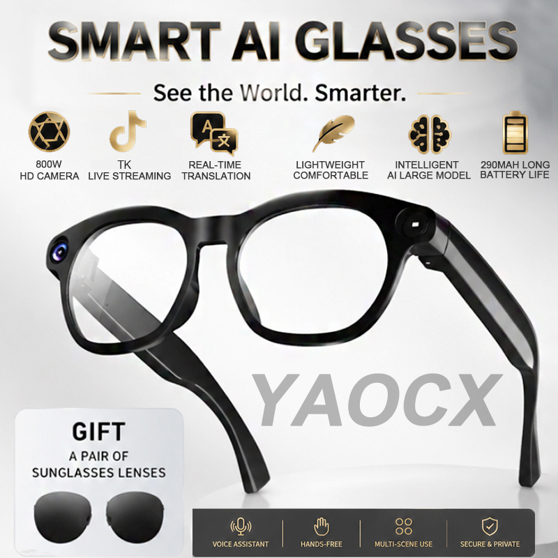 Audio Music Online Free - Inteligentne okulary 2026 z kamerą 800W,