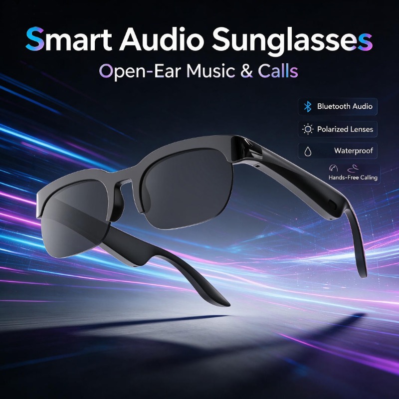 Audio Music Video - Inteligentne okulary audio z polaryzacją, Bluetooth,