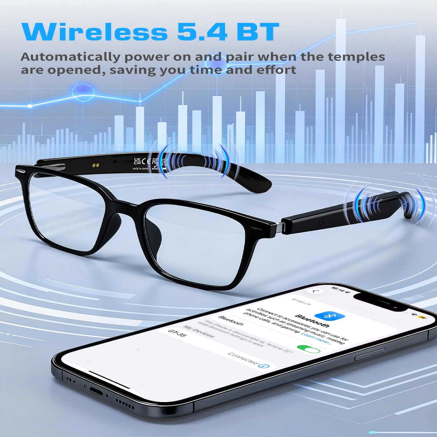 Audio Music Ai - Inteligentne okulary GT35 z funkcją tłumaczenia