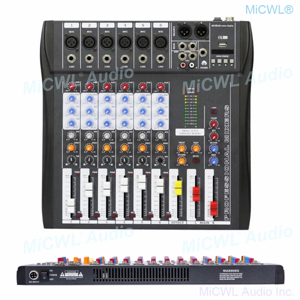 Audio Music Dj - Mikser audio MiCWL 6-kanałowa muzyka Bluetooth