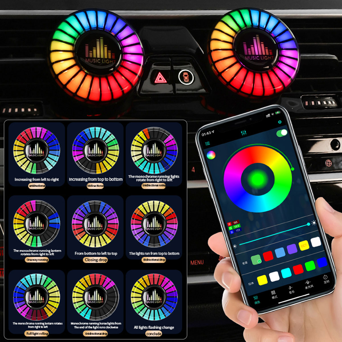 Lampa rytmiczna do samochodu,  – Audio Music Apps recenzja i cena