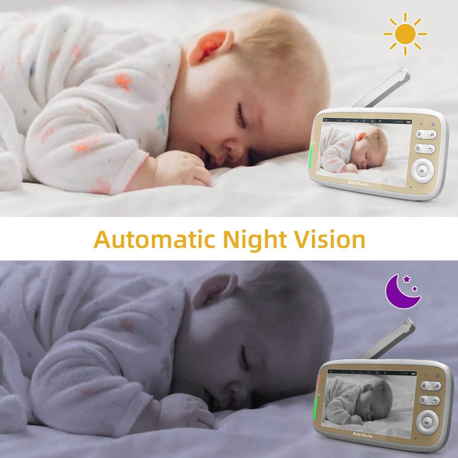 5 Inch Indoor Baby Monitor, me – Zoom Audio Music recenzja i cena