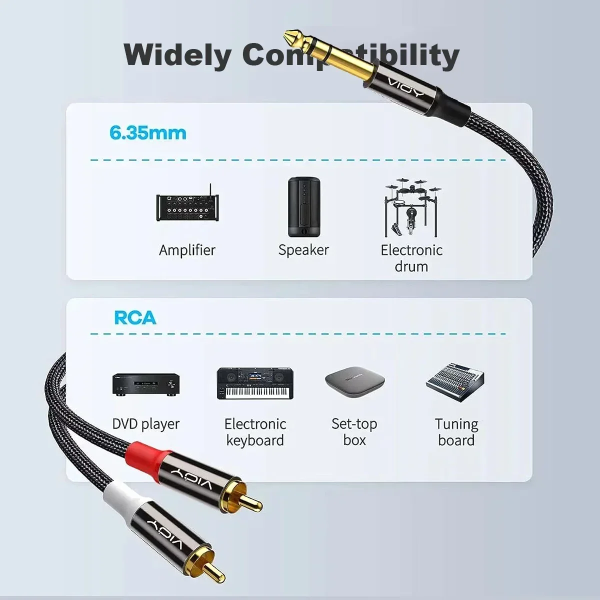 Kabel 6,35 mm do 2RCA 1/4 cala – Audio Music Interface recenzja i cena