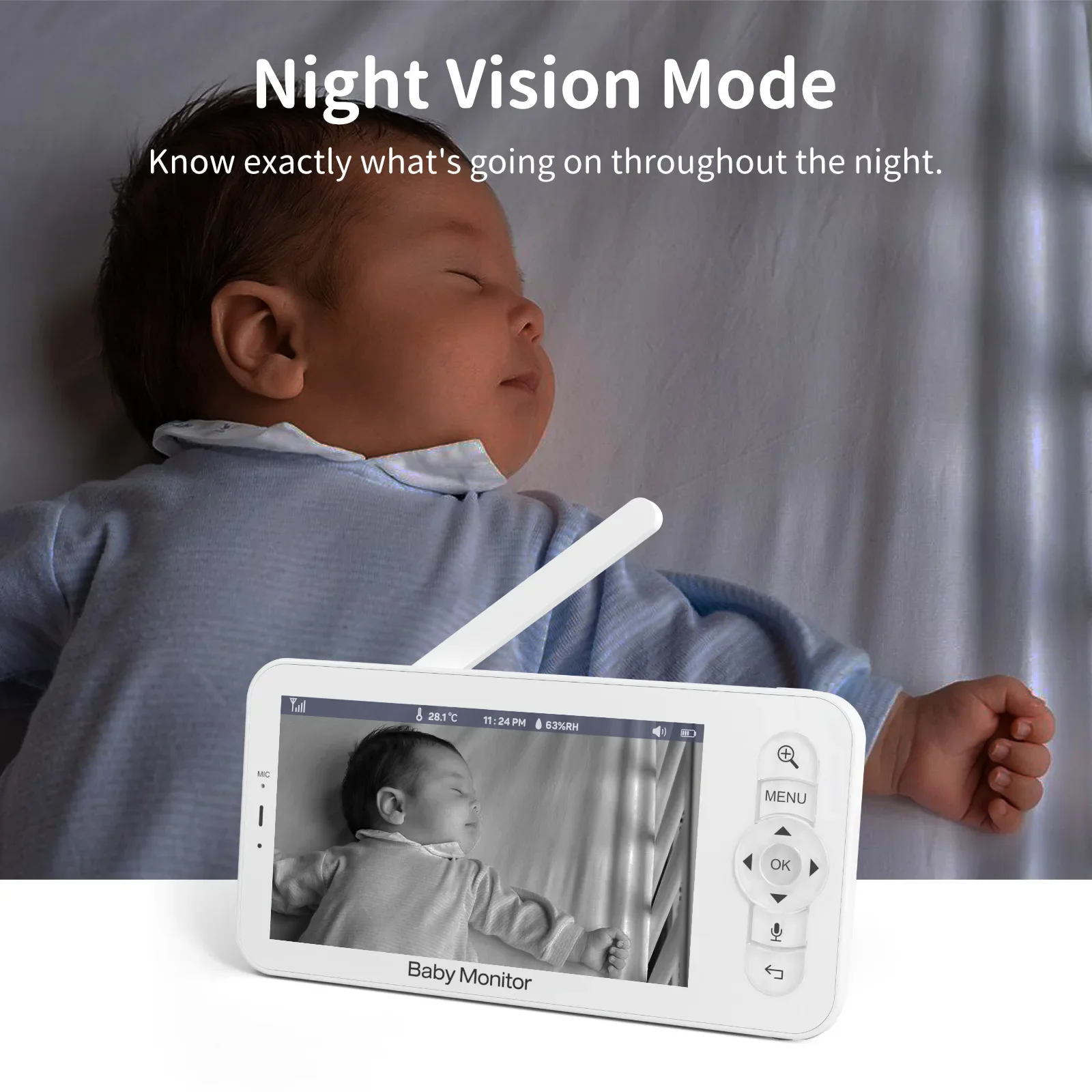 Niania HD 5-calowy LCD Dwukier – Audio Music Apps recenzja i cena